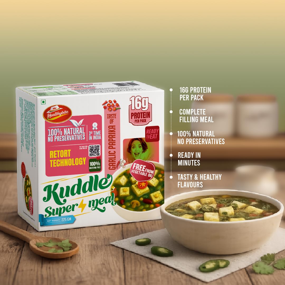 Kuddle Garlic Paprika pack with benefits and bowl